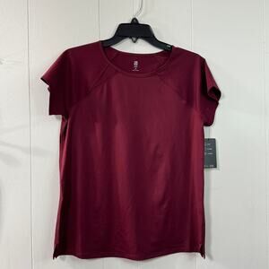 Ideology Women Activewear T-Shirt Size Small Red Lightweight Pullover Crew Neck